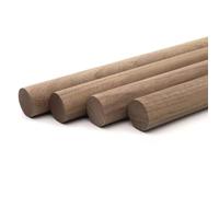 CQCQC Palo de Madera de Nogal Redondo Pasador sin terminar Utilizado for Manualidades Barra de Ropa Bastón for Caminar Diámetro 3-50 mm Longitud 500 mm(15mm*500mm*4pcs)