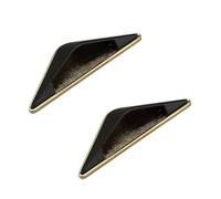 CQCQC Paquete de 2 manijas for armario de cocina, manija for armario, cajón, tiradores de gabinete modernos, puerta oculta for tocador de baño(K Gold+black,Pitch:64mm)