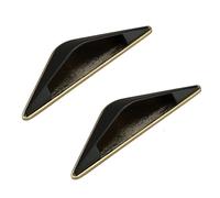 CQCQC Paquete de 2 manijas for armario de cocina, manija for armario, cajón, tiradores de gabinete modernos, puerta oculta for tocador de baño(K Gold+black,Pitch:96mm)