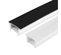 CQCQC Tubo difusor LED lineal flexible de silicona neón blanco/negro, ángulo de haz de 120° for tiras WS2811/2812B, longitud de 1 a 10 metros, iluminación uniforme sin focos.(F2010 Black,4meters)