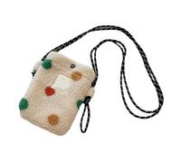 CQEAZ Bolso bandolera de hombro mullido con diseño único de puntos coloridos para entusiastas de la moda y profesionales. Bolso de hombro, colorido, 17x20cm/6.69x7.87in