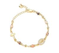 CQEAZ Cadena de cola de corazón dorada ajustable con dije de cruces de obsidiana para un tamaño flexible en muñecas de 15 a 20 cm, corazón dorado, talla única, como se describe