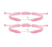 CQEAZ Elegante pulsera Kirsite tejida con cruces ajustables y resistente para un uso cómodo durante todo el día, joyería de cadena tejida unisex, talla única, como se describe