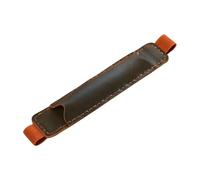 CQEAZ Estuche de cuero con banda elástica ajustable para bolígrafos, a prueba de fugas, para diario de tapa dura, cuaderno, bolígrafo, Brown, Approx. 17.5x3.50cm/6.88x1.37in