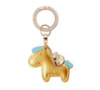 CQEAZ Llavero de regalo conmovedor que muestra la forma de caballo y materiales resistentes para amigos, familiares y eventos especiales, moda de caballo, amarillo, Talla única