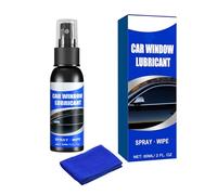 CQEAZ Lubricantes para ventanas de coche, 60 ml, agente de elevación de vidrio, tiras de agente suavizante para sellado de cinturón con paño limpiador de rieles de ventanas, lubricante para ventanas