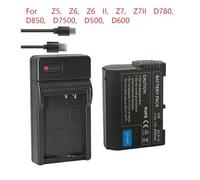 CQJFCYBRA Compatible con Cargador De Batería Nikon EN EL15, For Baterías De Cámara Z5, Z6, Z6 II, Z7, Z7II D780, D850, D7500, D500, D600 2550mAh(1 Battery 1 Charger)