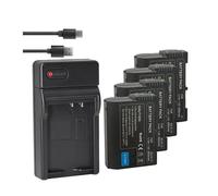 CQJFCYBRA Compatible con Cargador De Batería Nikon EN EL15, For Baterías De Cámara Z5, Z6, Z6 II, Z7, Z7II D780, D850, D7500, D500, D600 2550mAh(4 Batteries 1Charger)