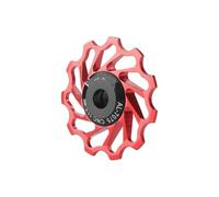 CQJJXKYC Cassette para Bicicleta Cassettes Y PiñOnes para C Rueda de Cambio Trasera MTB CNC con polea, rodamiento cerámico 11T 13T, Ligera, para Bicicleta de Carretera(11T Red)