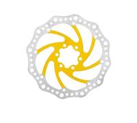 CQJJXKYC Tambor Trasero para Bicicleta Disco de Freno R6 MTB 140 160 180MM Bicicleta de montaña Rotor de Pinza mecánica hidráulica para Bicicleta Vtt BMX Carretera(R6 160 Gold)