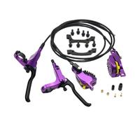 CQJJXKYC Tambor Trasero para Bicicleta Kit de Freno hidráulico con Cuatro pistones y mangueras de Freno Delantero Derecho de 800 mm y Trasero Izquierdo de 1500 mm para Bicicleta de montaña(Purple)