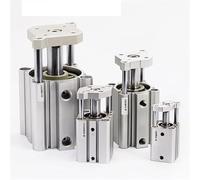 CQMB CDQMB Cilindro neumático compacto de tres ejes con guía de varilla Diámetro interior 12 16 20 25 32 40 50 63 80 100 Carrera 5 a 100 mm(CQMB32,Stroke 15mm)