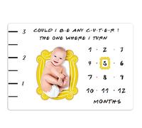 CQNET Friends - Manta mensual para bebé con forro polar, diseño de hitos