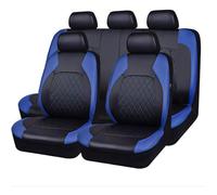 CQOIMQ 9 Piezas Fundas Asientos Coche para Citroen C4/C4 Pallas/C4 Entreprise/C4 VTS/C4 Bioflex/C4 HDI, Fundas para Coches Asientos Cuero Impermeable Transpirable Accesorios Coche,Blue