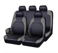 CQOIMQ 9 Piezas Fundas Asientos Coche para Citroen C4/C4 Pallas/C4 Entreprise/C4 VTS/C4 Bioflex/C4 HDI, Fundas para Coches Asientos Cuero Impermeable Transpirable Accesorios Coche,Grey