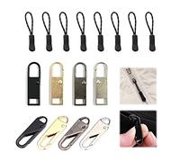 CQQNIU Kit de Reparación de Cremallera de 4 Colores para Chaqueta, Maleta, Mochila - Incluye 8 Cordones, Colorido