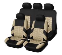 Coche Cubierta Asiento para Golf 4 Juego De Fundas para Asientos De Coche Organizador De Coche Universal La Mayoría De Los Coches Fundas Asientos Coche(Beige Full Set)