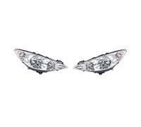 CQRBNE Faros Delanteros Para Peugeot 408 407 2008~2013 Conjunto Faros Delanteros Coche Luz Circulación Diurna Conjunto Luces Coche Completo Juego De Faros Delanteros(2 piece Left and Right)