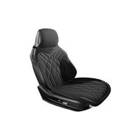 CQRBNE Funda Universal para Asiento Coche, Cuero, para Proteger Los Cojines del Asiento Juego de Fundas para Asientos de Coche(Black One-Piece Seat)