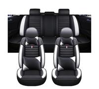 CQRBNE Funda Universal para Asiento Coche para Seat para Leon MK2, Accesorios para Coche, Detalles Interiores, Todos Los Modelos Juego de Fundas para Asientos de Coche(I Black White 5 Seat)