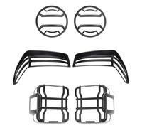 CQRBNE Remolques Faros Traseros para Jeep para Wrangler JL JT para Gladiator 2018-2022 Cubierta Luz Ceja Rueda Delantera Y Trasera Embellecedor Faro Protección LED Pilotos Traseros Remolque