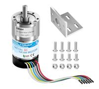 CQRobot 306:1 Metal DC Geared-Down Motor 37Dx75L mm 6V/12V, with 64 CPR Encoder and Bracket. 6V-3W-17RPM-45 kg.cm(625 oz.in), 12V-6W-35RPM-70 kg.cm(972 oz.in), D-Shaped Output Shaft 16mm.