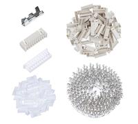 CQRobot 50 Juegos/600 Piezas 1,25 mm 10-Pines Electrónico Cable a Placa Conector Componentes Enchufe SMD Macho, Receptáculo Hembra Carcasa y T Forma Engarce Terminal, Compatible con Molex Picoblade.