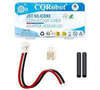 CQRobot JST 2,0mm PH 2 Pines 22AWG Electrónica Cable Conector Receptáculo Hembra Silicona 21cm, IC Enchufe Macho y Tubos Termorretráctiles. 25 Juegos/75 Piezas Wire a Placa Adaptador Componentes.