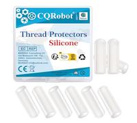 CQRobot Tappi terminali in Silicone 50Pezzi Bianco Protezioni per Filettature Rotondi Flessibile Viti Post Bullone Tappo Coprivite Protezione Filettatura Diametro 7mm,per Cavi Elettrici,Mobili,Tubi