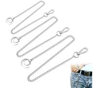 CQXSYTBN Cadena para Pantalón y Llavero de Acero Inoxidable - Set de 3 Wallet Chain con Mosquetón