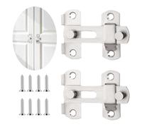 CQXSYTBN Cerrojo Deslizante de Acero Inoxidable 2 Unidades 4 Pulgadas Plata para Puertas de baño, Aseo, cabaña o Dormitorio, Cierre de Seguridad para Uso Interior y Exterior