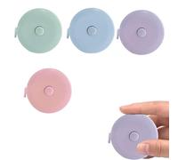 CQXSYTBN Cintas métricas retráctiles de 2 m, Set de 4 Unidades en Colores diferenciados para medir Cuerpo, Costura, Manualidades y tareas de medición Diaria