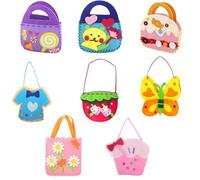 CQXSYTBN Kit de Costura con 8 Proyectos Divertidos - Incluye Aguja Plástica, Patrones y Materiales para Hacer Flores, Helados, Mariposas y Más - Ideal para Iniciación en Costura - 8 Proyec