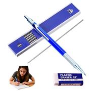 CQXSYTBN Portaminas 2mm automático Dibujo técnico 1 Unidad con 12 Minas y Goma, lápiz mecánico metálico Profesional Antideslizante para Escribir, esbozar y diseño artístico Escolar y Oficina