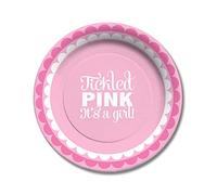 Cr Gibson papel Almuerzo/postre Platos Tickled Pink Talla:8 Count