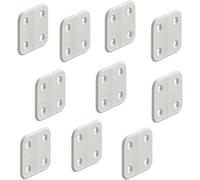 CR-MOESANCO 20 Bisagras de Polipropileno Blanco para Baúl de Caravana, Autocaravana o Muebles 46mm x 36mm