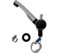 CR-MOESANCO KIT Grifo de Agua Fría con Interruptor 12v + 1 Abrazadera de Inox para Caravana, Autocaravana, Camper o Barco, Acabado Cromado