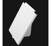 CR-MOESANCO® Tapa Recambio Toma CEE17 Caravana | Protector Exterior Enchufe 16x10cm Blanco | Compatible con Clavija Giratoria Autocaravana y Camper | Incluye Pasadores de Montaje
