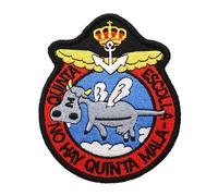 CR PATCH FACTORY 2 Piezas 5ª ESCUADRILLA. NO HAY QUINTA MALA Parche Bordado Militar Español con Respaldo de Gancho