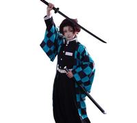 CR ROLECOS Kimono de Kanroji Mitsuri para Cosplay, disfraz completo de Tomioka Giyuu, disfraz de Anime, Halloween, L