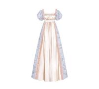 CR ROLECOS Vestido Regency para mujer, vestido imperio, vestidos de princesa victoriana del siglo 19, Rosa., XXL