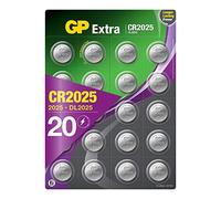 CR2025 Batería 3V Litio - Pack de 20 - (CR 2025 / Baterías CR2025 / DL2025 / ECR2025 / 2025 / Ideal para Gafas 3D