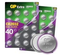 CR2032 Batería 3V Litio - Pack de 40 - (CR 2032 / Baterías CR2032 / DL2032 / ECR2032/) Ideal para CMOS - Remotos - Linterna de cabeza - Velas de té - Juguetes - Keyfob - Escalas - Luces LED, etc.