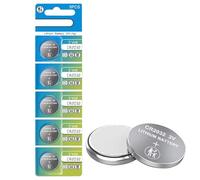 CR2032 - Batería de litio de 3 V (5 unidades) para Apple AirTag/mando a distancia de coche/llavero/monitor de glucosa/velas/relojes/básculas/timbres/sensores inteligentes