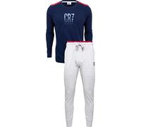 CR7 Boy's Long Sleeve Pyjama Set Juego de Pijama, Azul Marino, 12 años para Niños