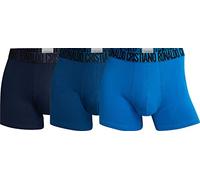 CR7 CR7 3-Pack Men's Cotton Trunk, Bañadores Ajustados para Hombre Hombre, Dark Blue, Navy, Light Blue, 2XL