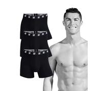 CR7 Cristiano Ronaldo Boxers de Algodón para Hombre, Paquete de 3, Negro, XL