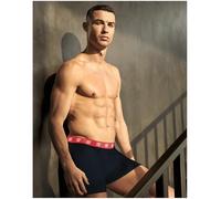 CR7 Cristiano Ronaldo Boxers de Algodón para Hombre, Paquete de 3, Rojo, Armada, Gris, L