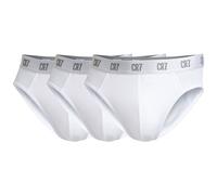 CR7 Cristiano Ronaldo Underwear Brief-Slip 3er Pack Bóxer, Hombre, Bianco, M