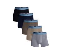CR7 Underwear Pack 5 Bóxers Hombre Algodón con Bolsa de Viaje Oferta - Multicolor (FR/ES, Letras, S, Regular, Regular, Negro, Marino, Marrones, Gris)